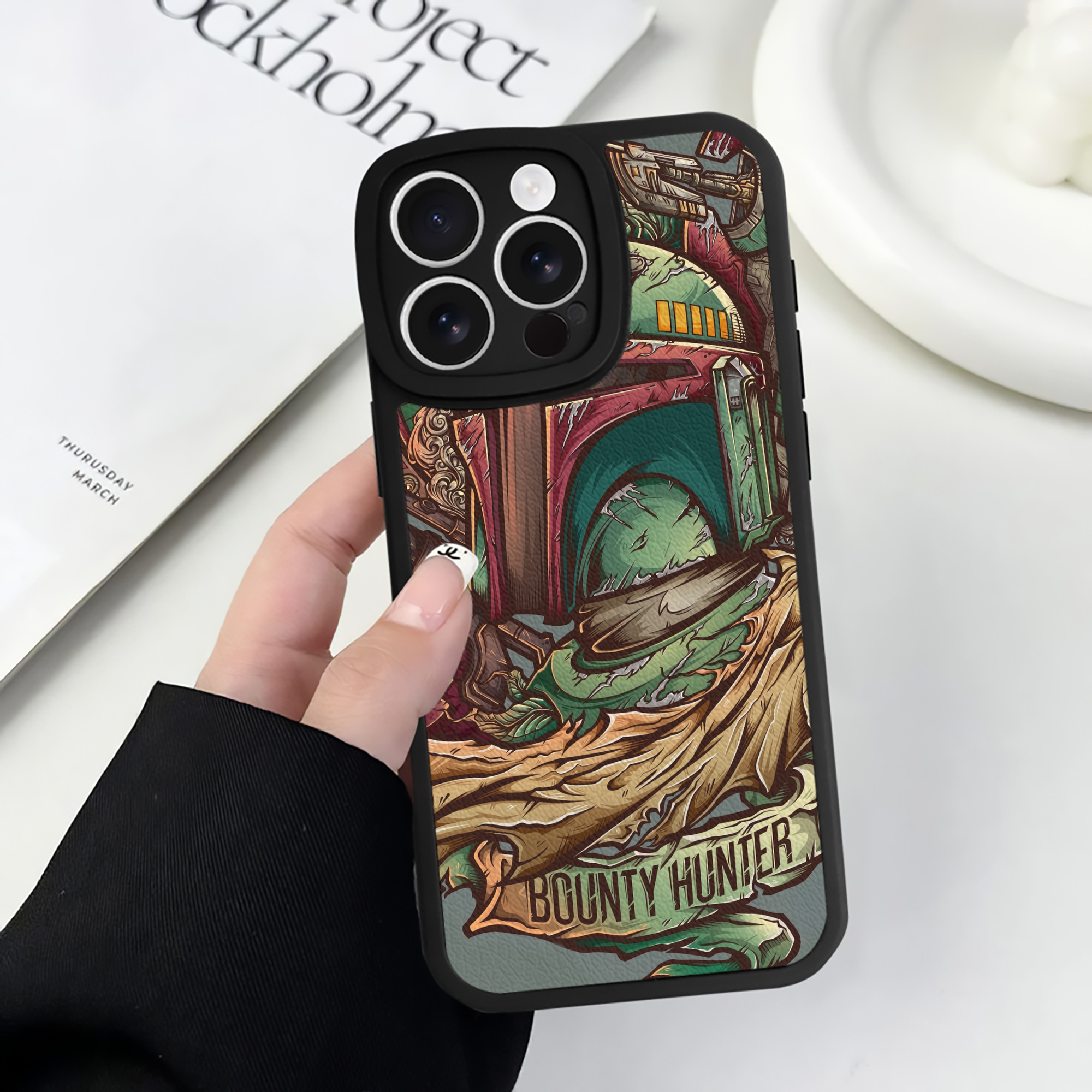 （画像用） スター・ウォーズ Star Wars 【iPhone 16シリーズ対応】シリコンスマホケース（レザー調） 材質：シリコン